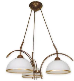 Sklep Kaja Potrójna, brązowo-złota lampa wisząca O1483 BR FLEX | Kaja Oświetlenie