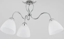 Sklep Kaja Potrójna chromowana lampa sufitowa na 3 klosze AL 22603 | Kaja