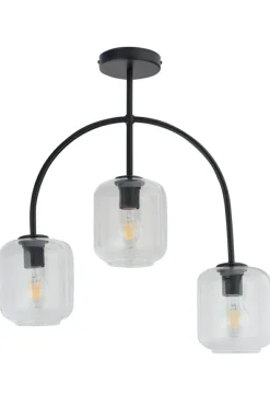 Store Potrójna, czarna lampa sufitowa do sypialni SIG 32245 z serii SHINE Żyrandole Nowoczesne