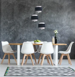 Sklep Kaja Potrójna, czarno-szara lampa wisząca, regulowana K-5172 z serii ETELA