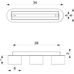 Fashion Potrójna lampa sufitowa, do pokoju dziecka MLP7550 z serii DIXIE | Kaja Oświetle Żyrandole Nowoczesne