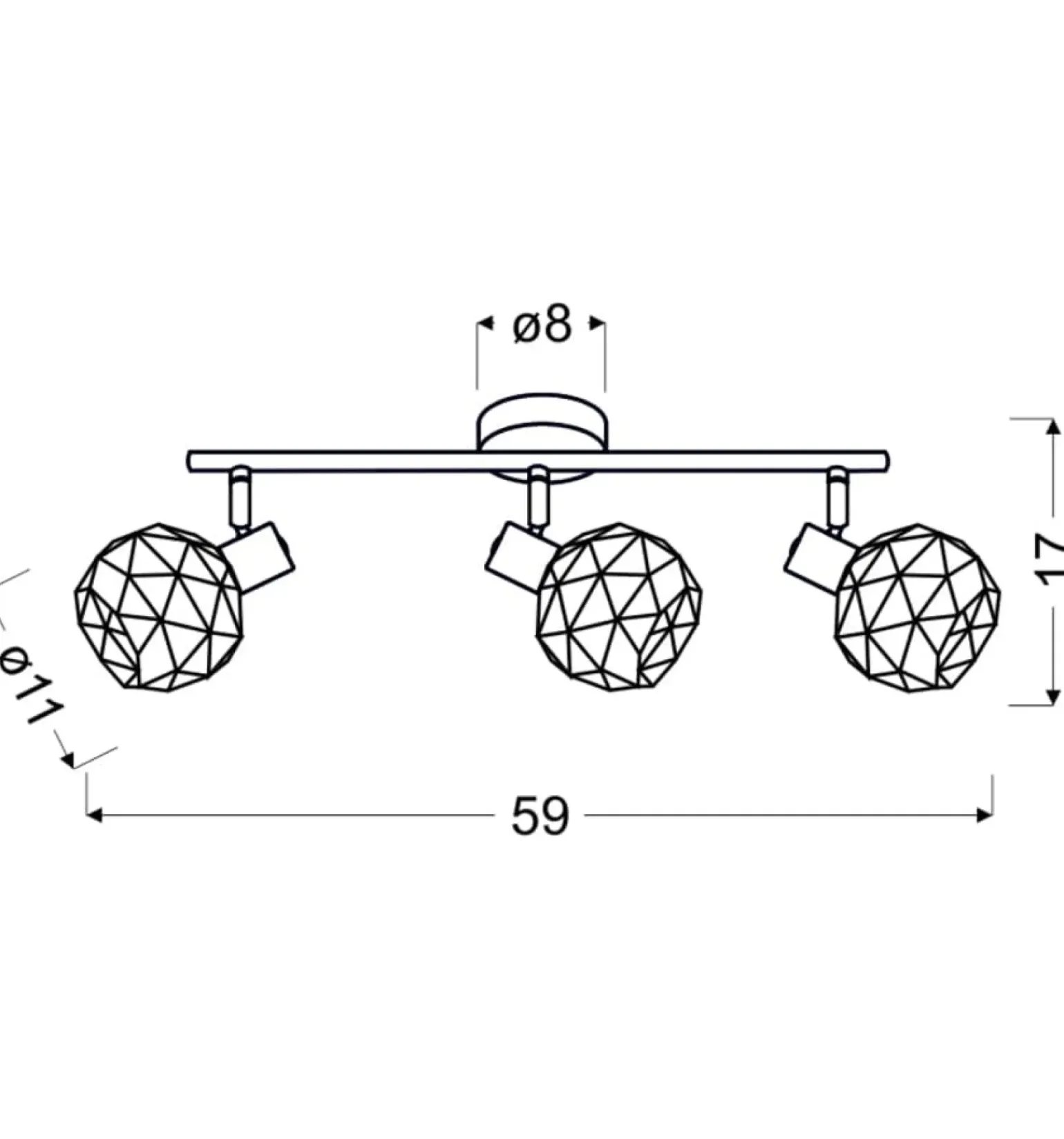 Best Sale Potrójna lampa sufitowa, druciane reflektory 93-22219 z serii ACROBAT | Kaja Ośw Żyrandole Nowoczesne