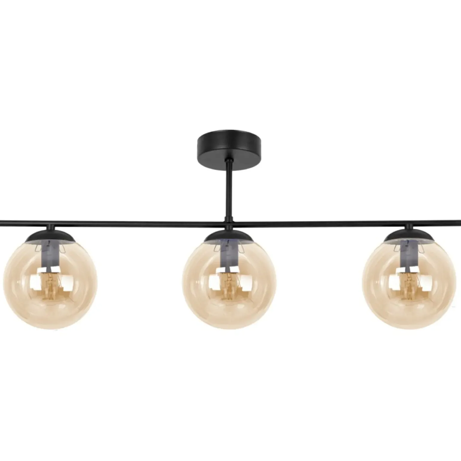 Cheap Potrójna lampa sufitowa w bursztynowym kolorze K-5164 z serii DELTA Żyrandole Nowoczesne