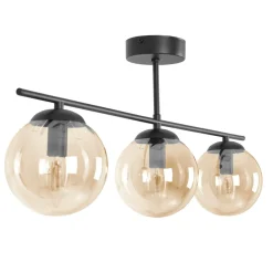Cheap Potrójna lampa sufitowa w bursztynowym kolorze K-5164 z serii DELTA Żyrandole Nowoczesne