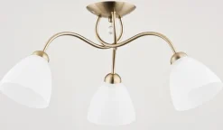 Sklep Kaja Potrójna lampa sufitowa z mlecznymi kloszami AL 23753 | Kaja
