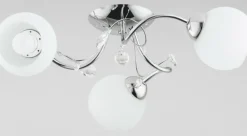 Best Potrójna lampa sufitowa z 3 mlecznymi kloszami AL 28523 | Kaja Żyrandole Nowoczesne