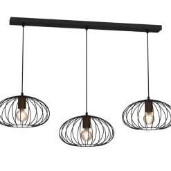 Sale Potrójna lampa wisząca, brązowe elementy MLP7960 z serii MERIDIANO | Kaja Oświet Żyrandole Nowoczesne