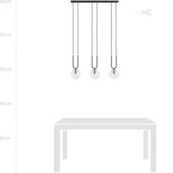 Fashion Potrójna lampa wisząca do oświetlenia stołu 1114/3 GLAM | Kaja Żyrandole Nowoczesne