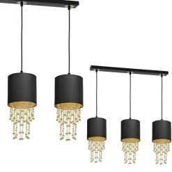 Sklep Kaja Potrójna lampa wisząca do salonu z abażurem MLP64400 z serii ALMERIA | Kaja Oświ