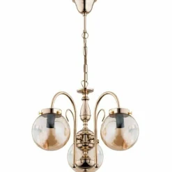 Cheap Potrójna lampa wisząca w jednolitej, złotej barwie AL 28273 | Kaja Żyrandole Nowoczesne