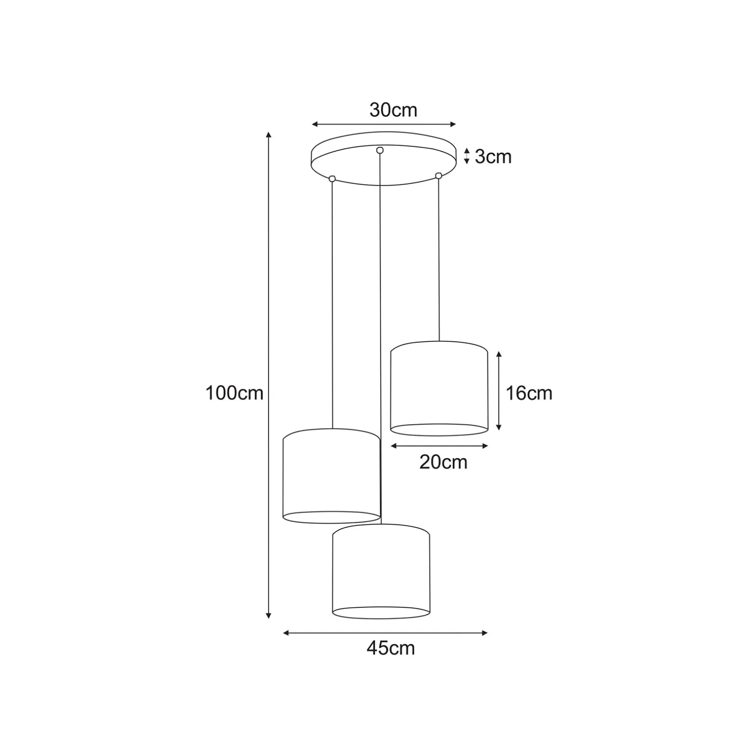 Sklep Kaja Potrójna lampa wisząca, w kolorze czerni i złota K-5202 z serii NICEA
