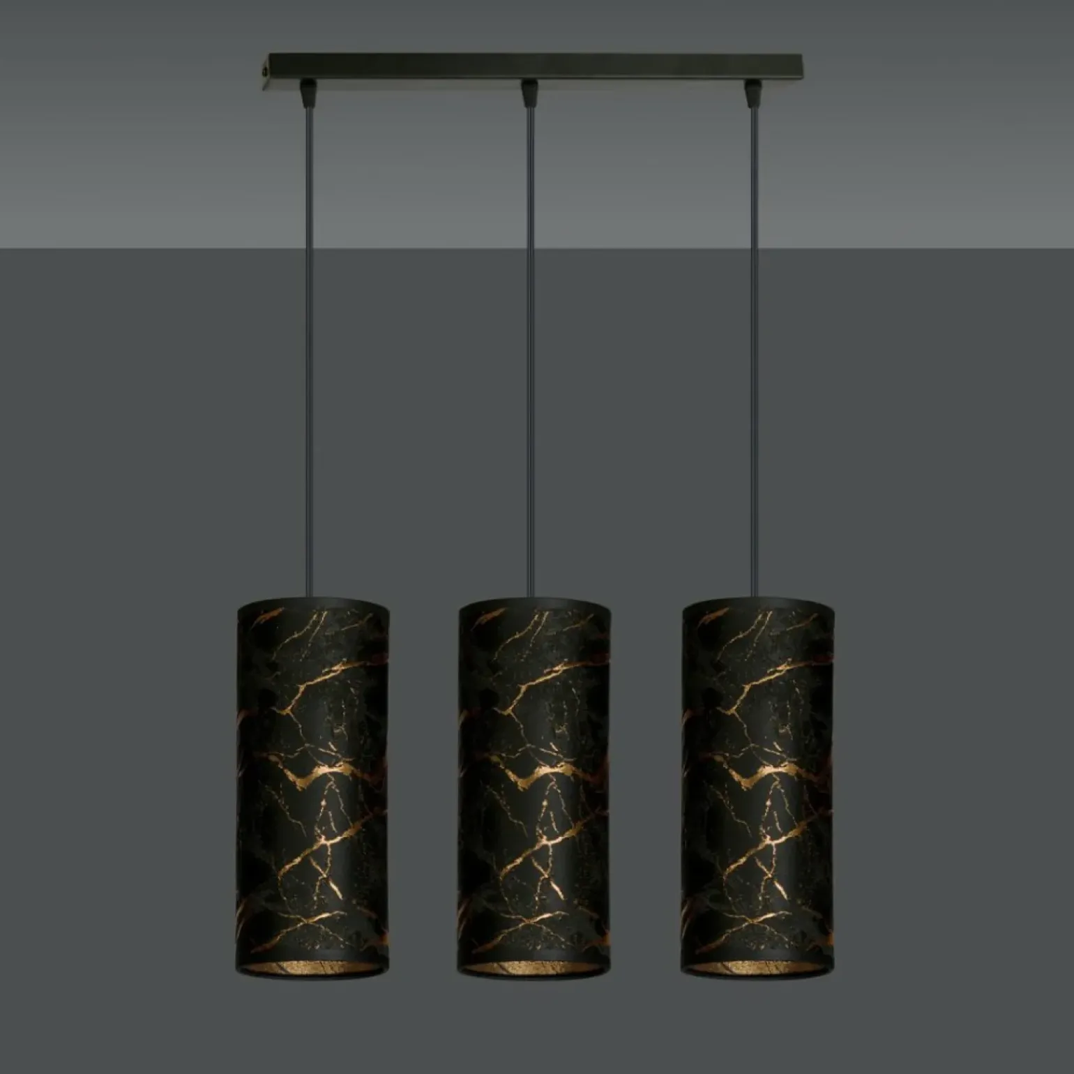 Best Potrójna lampa wisząca z abażurami 1056/3 KARLI | Kaja Oświetlenie Żyrandole Nowoczesne