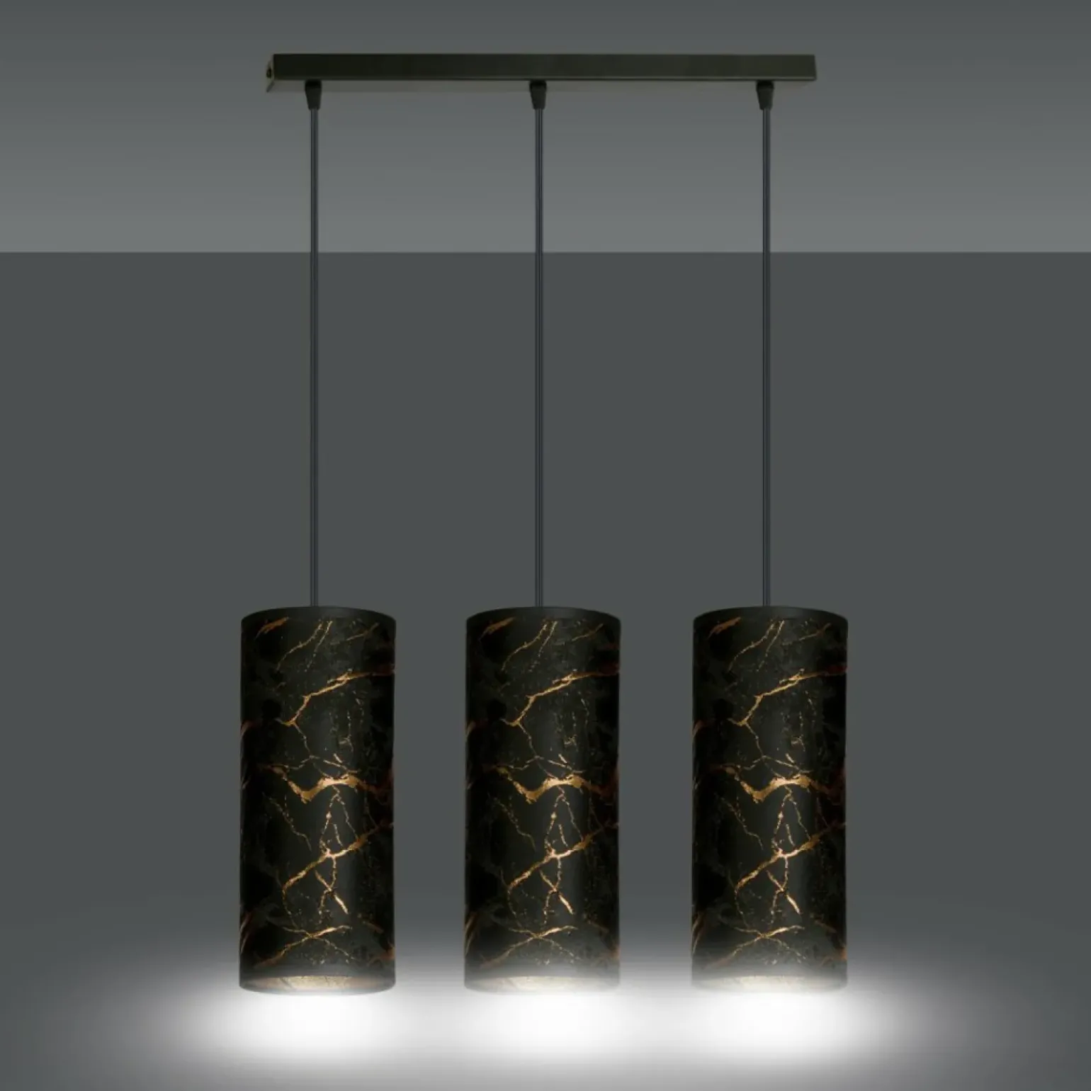 Best Potrójna lampa wisząca z abażurami 1056/3 KARLI | Kaja Oświetlenie Żyrandole Nowoczesne