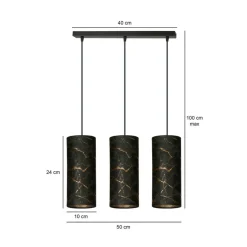 Best Potrójna lampa wisząca z abażurami 1056/3 KARLI | Kaja Oświetlenie Żyrandole Nowoczesne