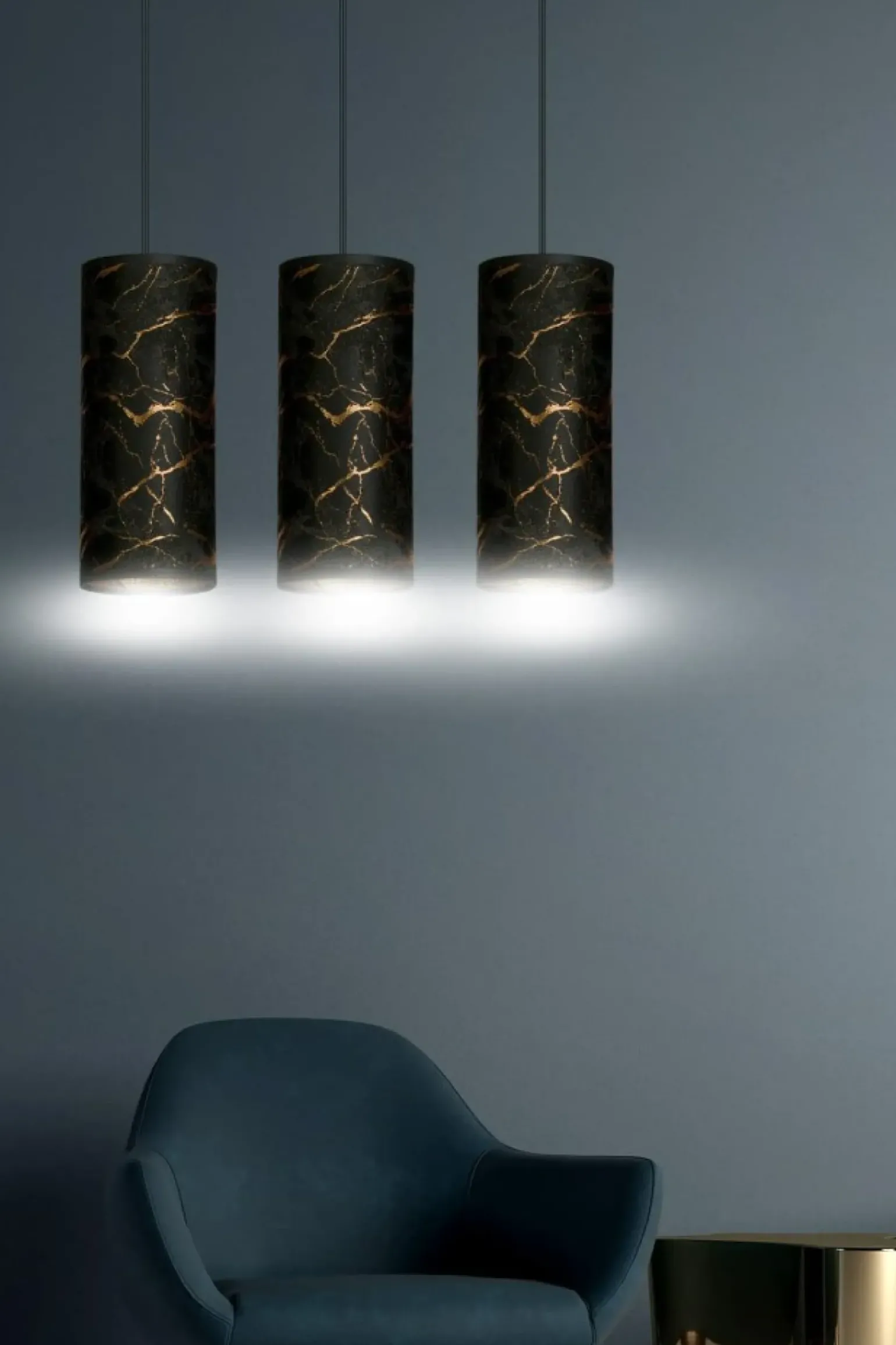 Best Potrójna lampa wisząca z abażurami 1056/3 KARLI | Kaja Oświetlenie Żyrandole Nowoczesne