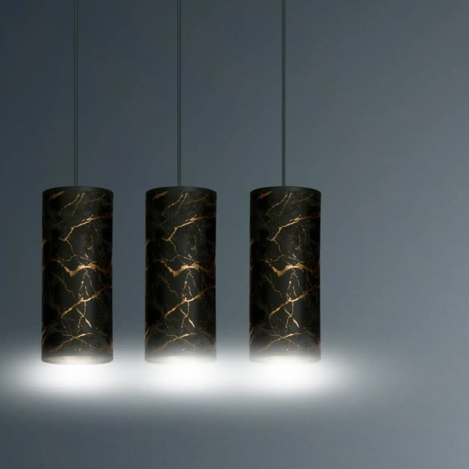 Best Potrójna lampa wisząca z abażurami 1056/3 KARLI | Kaja Oświetlenie Żyrandole Nowoczesne