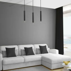 Flash Sale Potrójna lampa wisząca z czarnymi tubami MLP6232 z serii DANI | Kaja Oświetlenie Żyrandole Nowoczesne