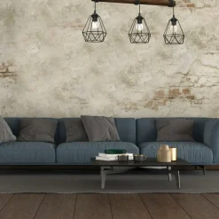 Store Potrójna lampa wisząca, z dekoracyjnym drewnem MLP7888 z serii ACERO | Kaja Oświ Żyrandole Nowoczesne