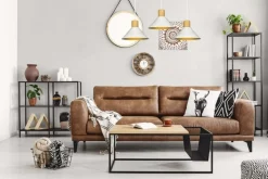 Best Potrójna lampa wisząca z dodatkami drewna 1045/3 ROWEN | Kaja Żyrandole Nowoczesne