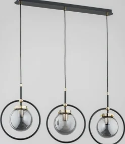 Cheap Potrójna lampa wisząca z grafitowymi kloszami AL 62174 | Kaja Żyrandole Nowoczesne