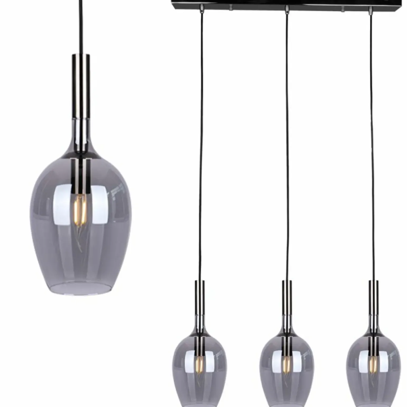 Best Sale Potrójna lampa wisząca z ozdobnymi kloszami ML8814 LUGANO | Kaja Żyrandole Nowoczesne