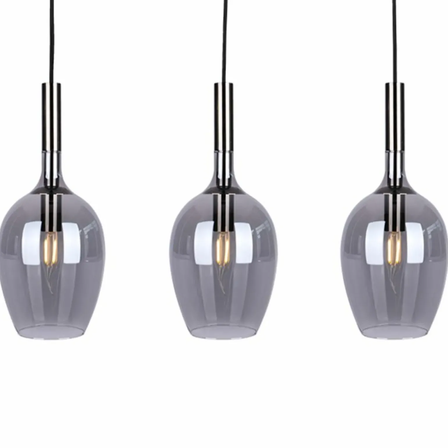 Best Sale Potrójna lampa wisząca z ozdobnymi kloszami ML8814 LUGANO | Kaja Żyrandole Nowoczesne