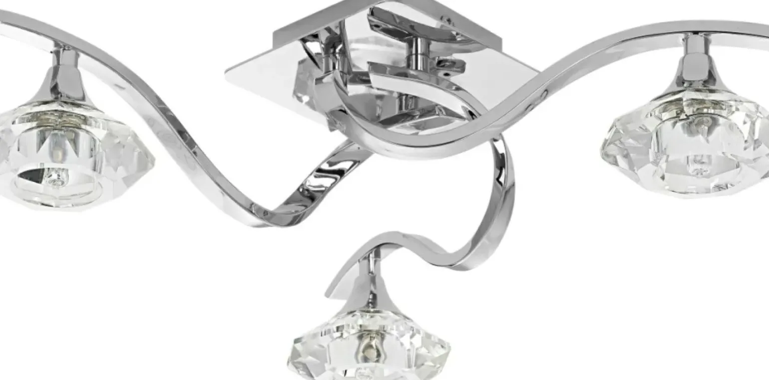 Sklep Kaja Potrójna lampa z kryształowymi kloszami 4652 TESALLI | Kaja