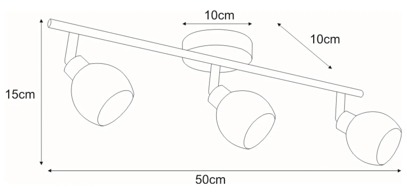 Sklep Kaja Potrójna lampa z ruchomymi kloszami K-C9528/3 AZELA | Kaja Oświetlenie