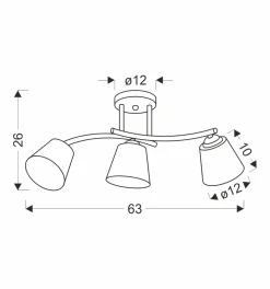 Sklep Kaja Potrójna listwa sufitowa w stylu retro 33-22639 GRECO | Kaja