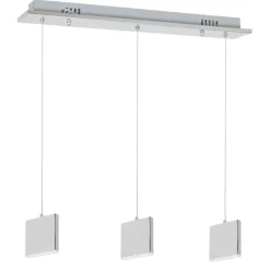 Clearance Potrójna, srebrna, ledowa lampa wisząca ML443 CUADRA | Kaja Żyrandole Nowoczesne