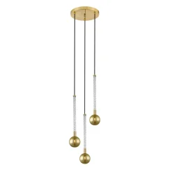 Cheap Potrójna, złota lampa w stylu glamour P0583-03B-2GHF MIDA | Kaja Żyrandole Nowoczesne