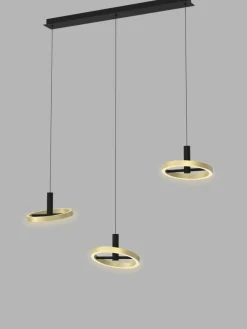 Best Potrójny, ledowy zwis nad wyspę kuchenną WF 7016-304 BREST | Kaja Żyrandole Nowoczesne