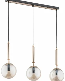 Clearance Potrójny zwis na listwie, złote elementy AL 63067 z serii VOLDA | Kaja Oświetlen Żyrandole Nowoczesne