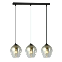 New Potrójny zwis z ciemnymi kloszami na listwie 680/3 ISTAR | Kaja Żyrandole Nowoczesne