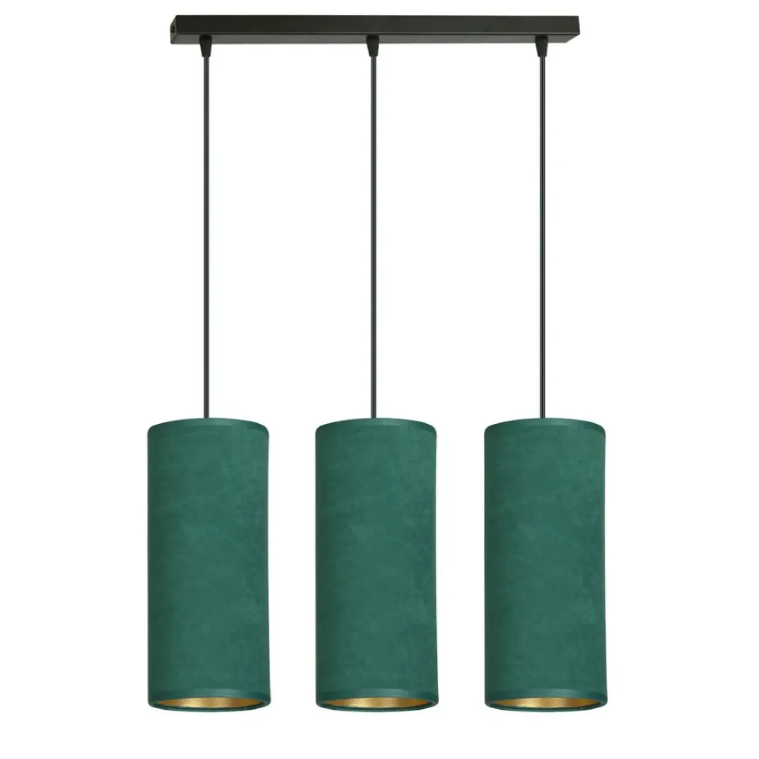 Online Potrójny zwis z zielono-złotymi zwisami 1058/3 BENTE | Kaja Żyrandole Nowoczesne