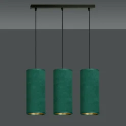 Online Potrójny zwis z zielono-złotymi zwisami 1058/3 BENTE | Kaja Żyrandole Nowoczesne