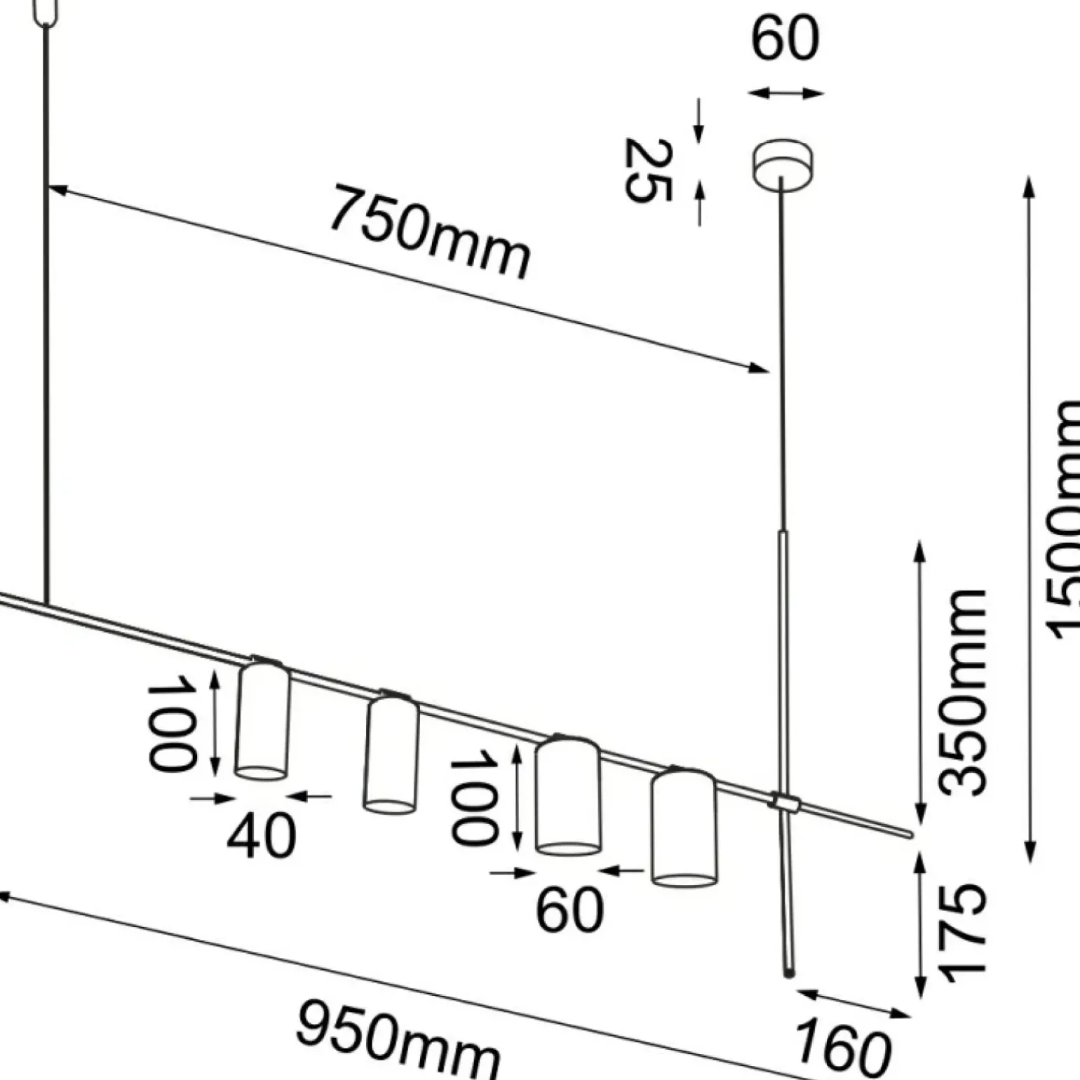 Best Sale Pozioma lampa wisząca do oświetlenia stołu ANT 7928 NAMASU | Kaja Żyrandole Nowoczesne