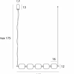 Store Pozioma, ozdobna lampa wisząca LED MX P0535D ELENA | Kaja Oświetlenie Żyrandole Nowoczesne