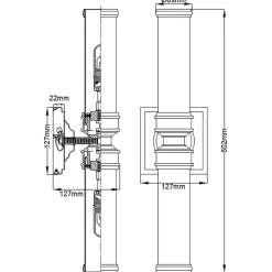 Sklep Kaja Poziomy kinkiet ścienny, do łazienki FE-PAYNE2-BATH z serii PAYNE