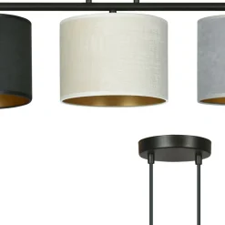 Cheap Poziomy zwis z kolorowymi abażurami 1055/3 HILDE | Kaja Oświetlenie Żyrandole Nowoczesne