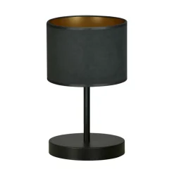 Sklep Kaja Prosta, czarna lampka stołowa na szafkę nocną 1054/LN1 HILDE | Kaja