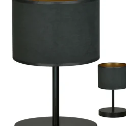 Sklep Kaja Prosta, czarna lampka stołowa na szafkę nocną 1054/LN1 HILDE | Kaja