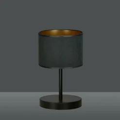 Sklep Kaja Prosta, czarna lampka stołowa na szafkę nocną 1054/LN1 HILDE | Kaja