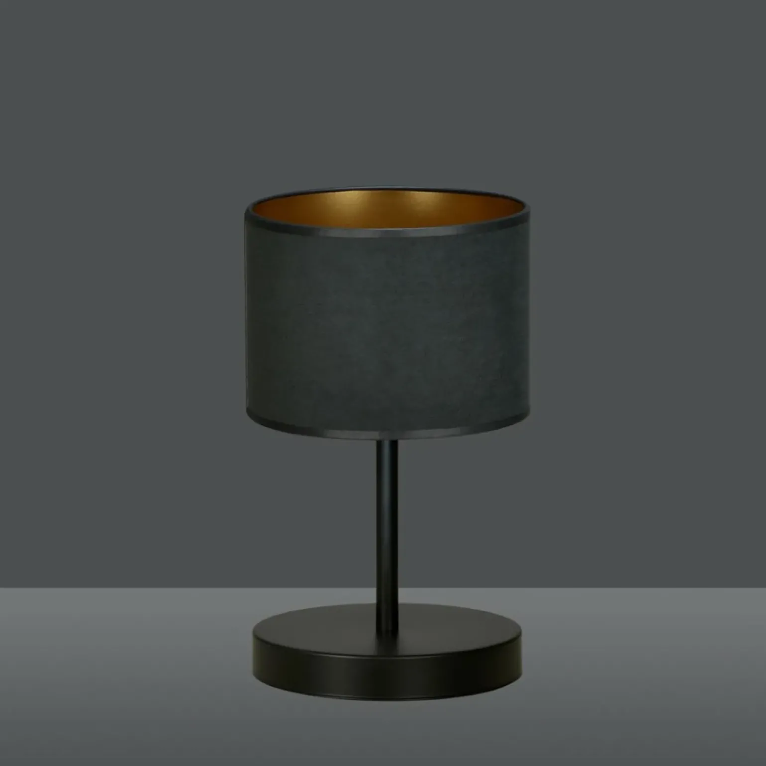 Sklep Kaja Prosta, czarna lampka stołowa na szafkę nocną 1054/LN1 HILDE | Kaja