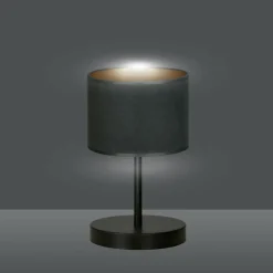 Sklep Kaja Prosta, czarna lampka stołowa na szafkę nocną 1054/LN1 HILDE | Kaja