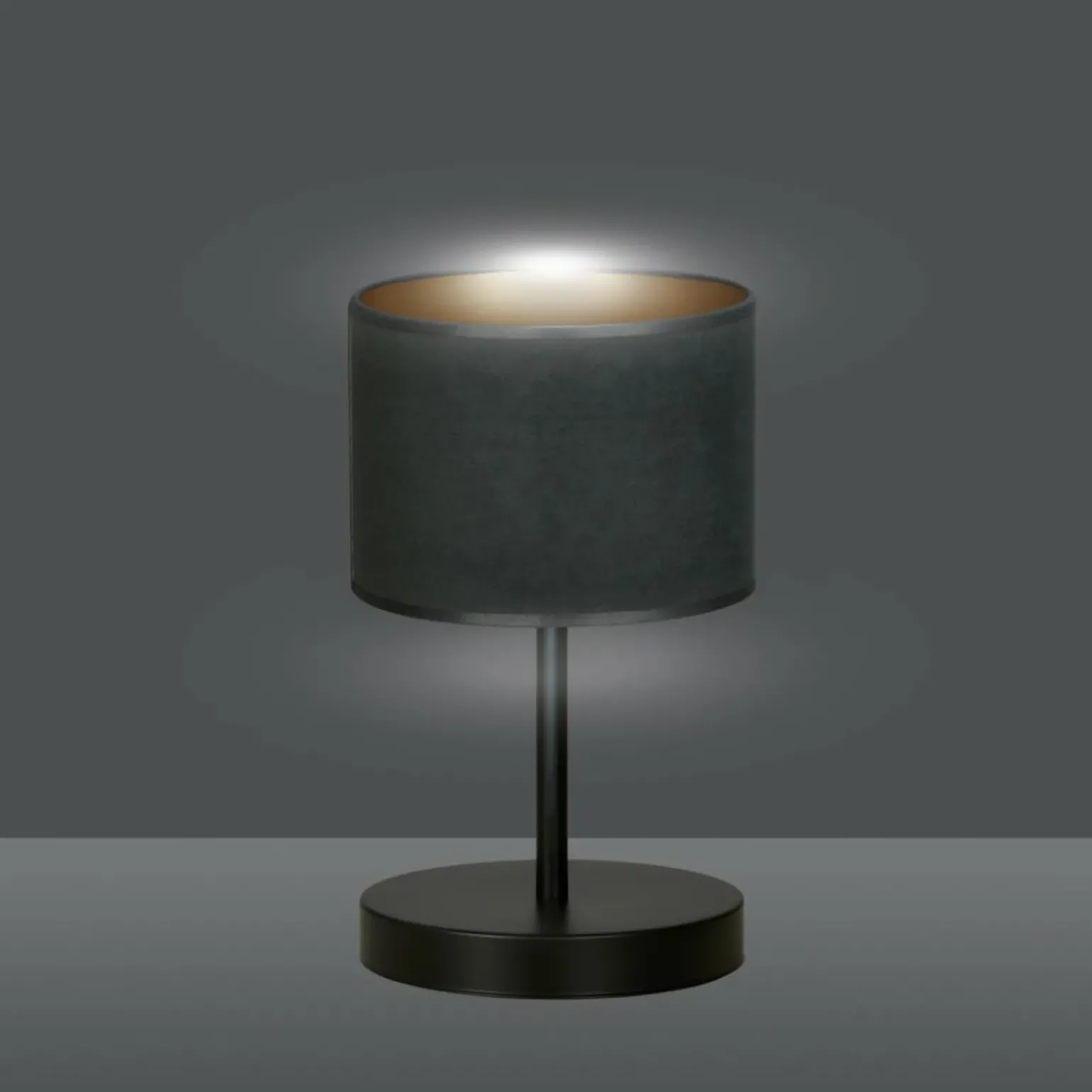 Sklep Kaja Prosta, czarna lampka stołowa na szafkę nocną 1054/LN1 HILDE | Kaja