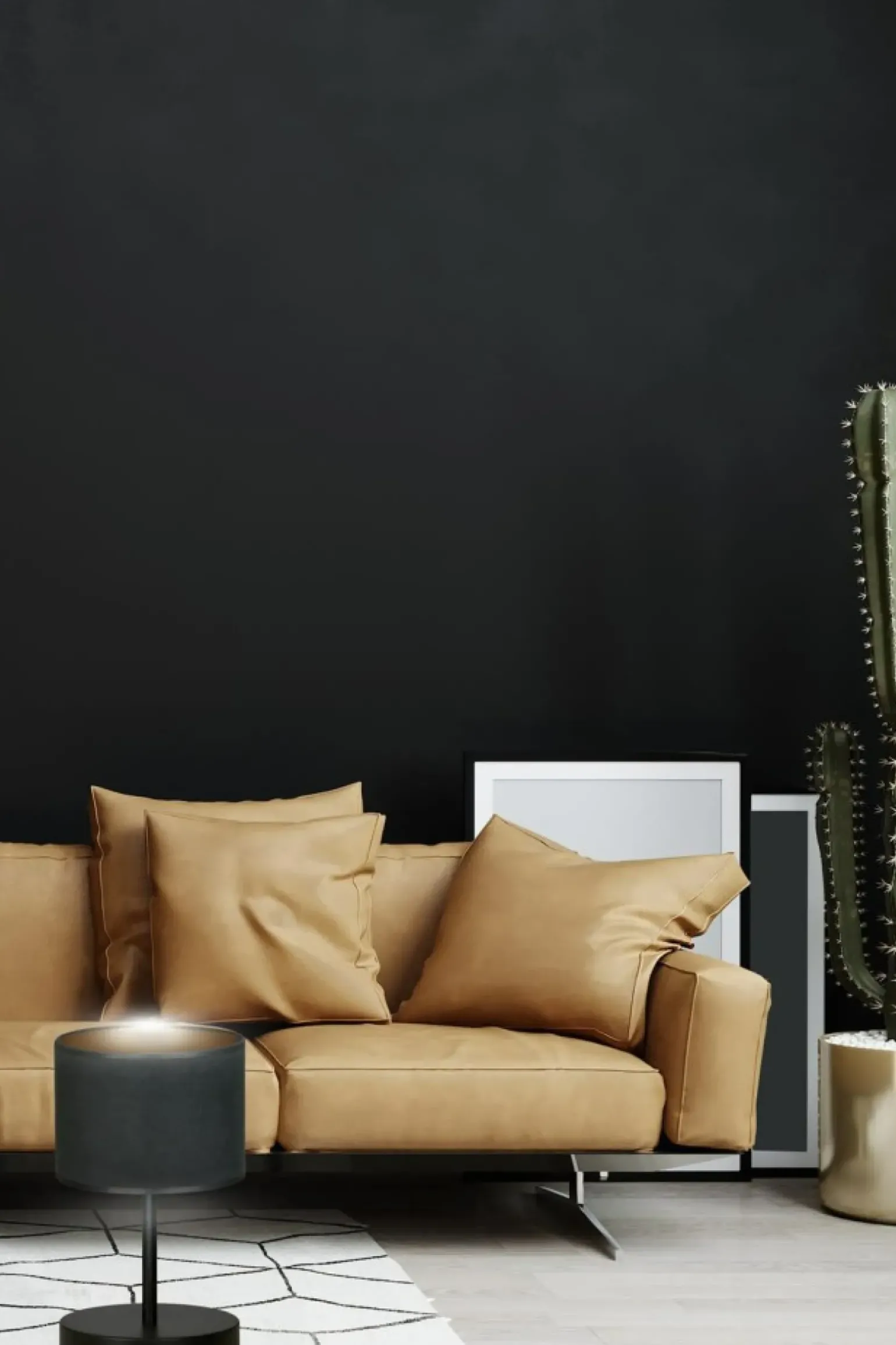 Sklep Kaja Prosta, czarna lampka stołowa na szafkę nocną 1054/LN1 HILDE | Kaja