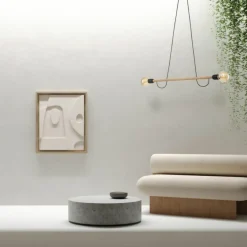 Cheap Prosta, drewniana lampa wisząca do sypialni TK 4951 z serii HELIX WOOD Żyrandole Nowoczesne