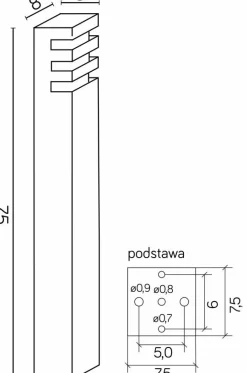 Sklep Kaja Prosta i nowoczesna lampa stojąca, na E27 RADO 1 AL z serii RADO | Kaja Oświetle