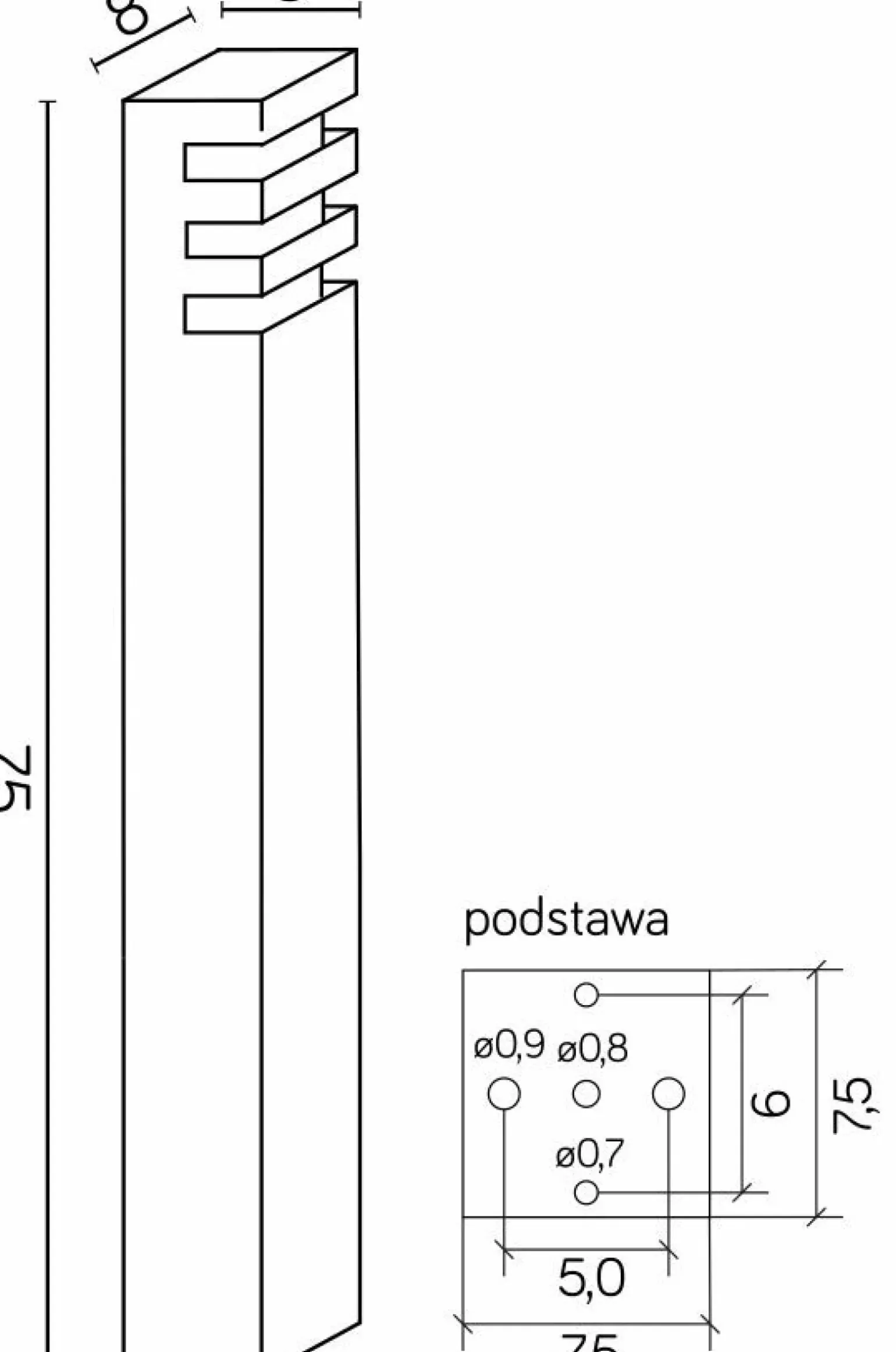 Sklep Kaja Prosta i nowoczesna lampa stojąca, na E27 RADO 1 AL z serii RADO | Kaja Oświetle